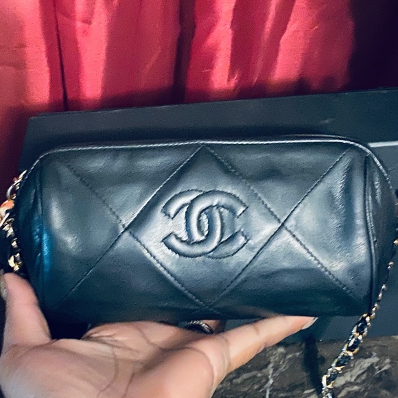 rare ❤️Chanel leather vintage barrel bag tassel - Picture 7 of 8